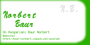 norbert baur business card